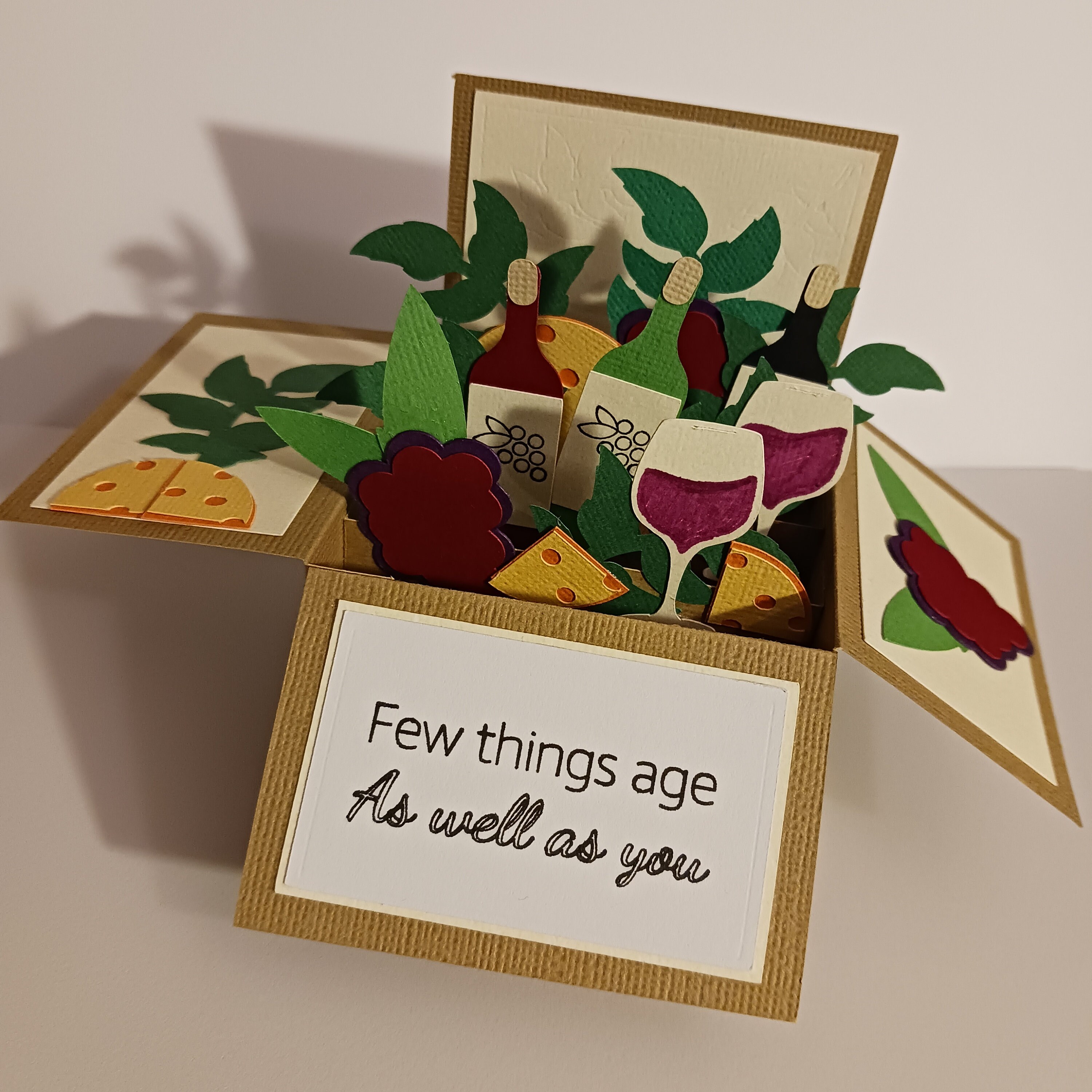 Classy Wine and Cheese Birthday Card You Age Like Fine Wine Etsy