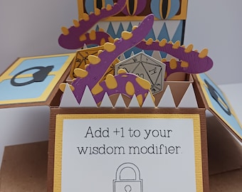 Dungeons and Dragons Mimic Birthday Card | Unique Pop Up Birthday Card