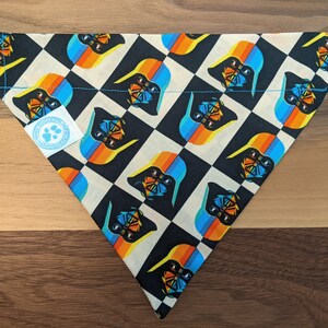 Retro Darth Vader Dog Collar Bandana // Dakota Pawworks