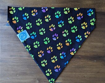 Tie Dye Paws Dog Collar Bandana // Dakota Pawworks