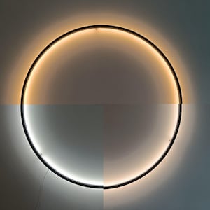 Luce ad anello LED da 120 cm stampata in 3D con temperatura di colore regolabile e funzione di oscuramento