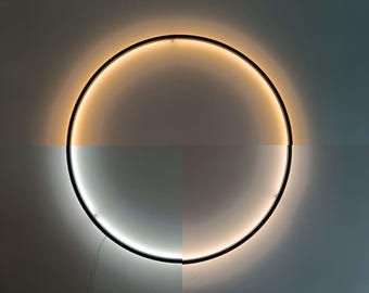 Luce ad anello LED da 120 cm stampata in 3D con temperatura di colore regolabile e funzione di oscuramento