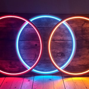 Colorful Neon LED Ring Lights for Wall 63cm / 25 
