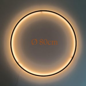 3D-printed 80cm / 31.5" LED Ring Light with Direct / Indirect Lighting for Hanging