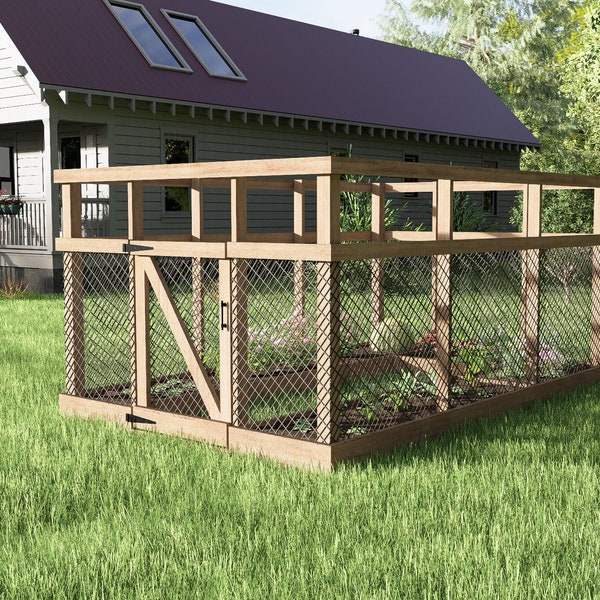 Raised Garden Bed With Deer Fence Plans - 8x12