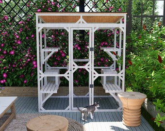 Catio Cat House Plans - Modern Catio Plans - Moder Cat Outside House Plan