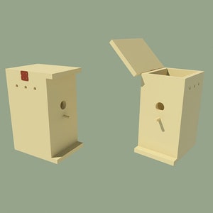 DIY Birdhouse Plans: Hinged Door Pet House (PDF File)