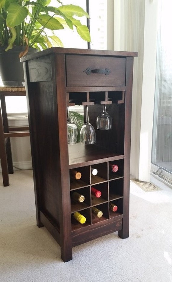 Mini Wine Bar Plans DIY Set Wooden Wine Modern Bar Etsy