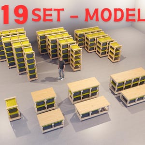 DIY 27 Gallon Tote Rack Plans: 19 Sizes (PDF)
