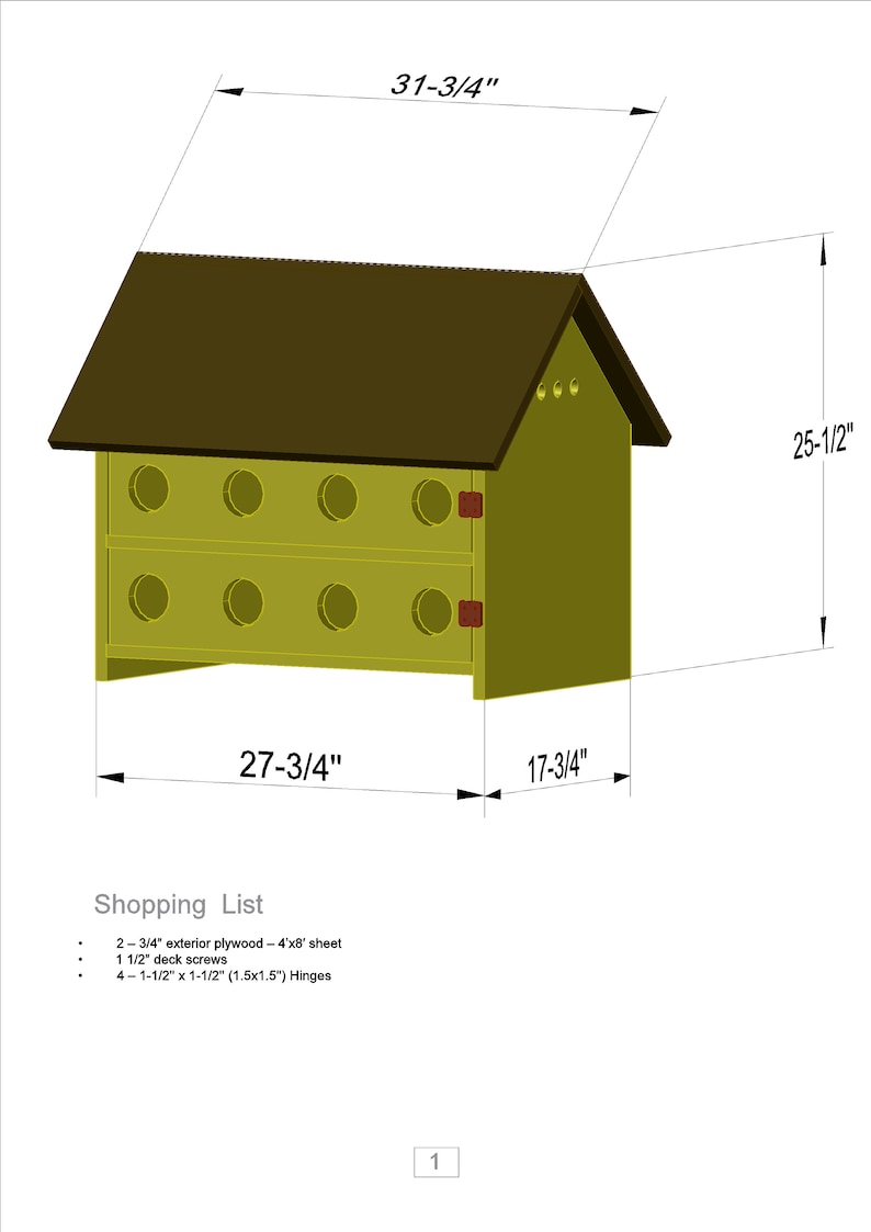 Picture of Birdhouse Plans and Instuructions -16 Room Wood Birdhouse DIY Plan ...
