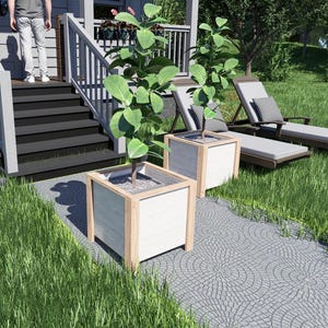 Moderne Pflanzkasten Pläne: Einfacher Blumentopf (PDF)