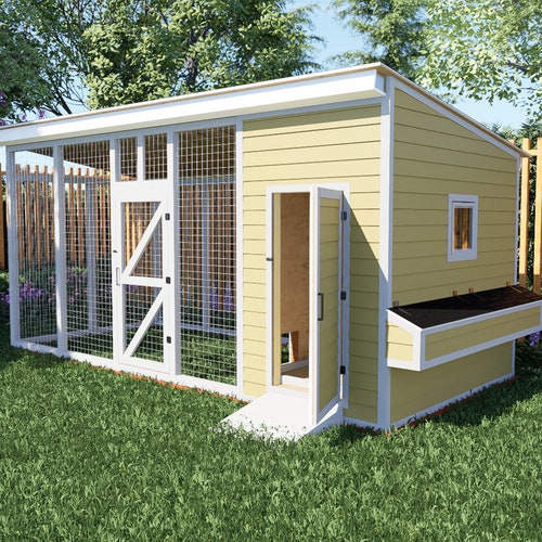 3x5 Chicken Coop Plans PDF Chicken Coop With Run Urban Etsy