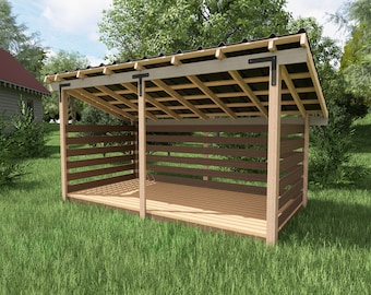 6x12 Firewood Shed Plans: Lumber Storage (PDF)