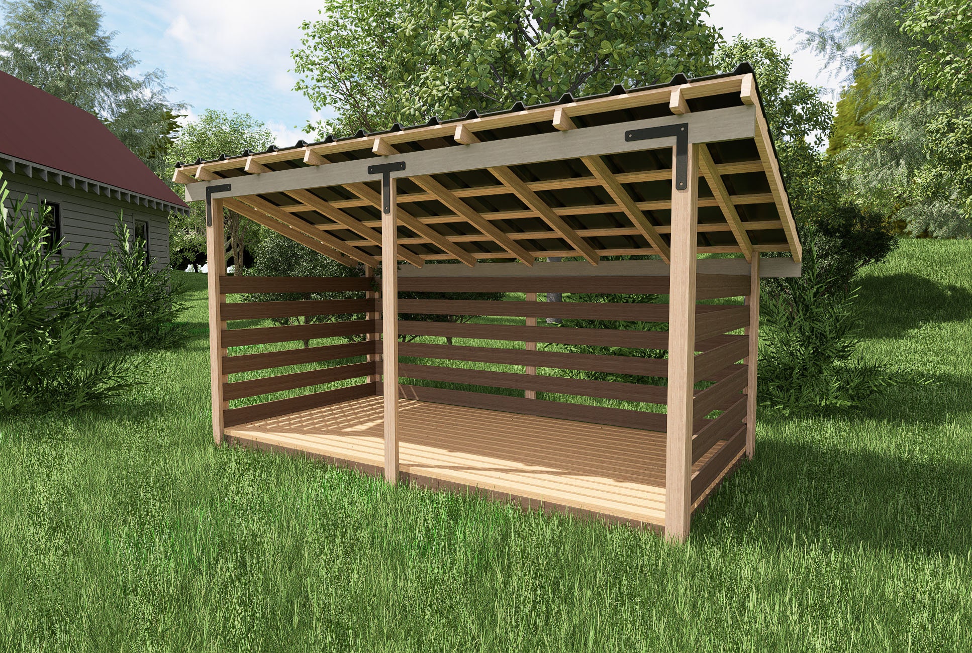 6x12 Firewood Shed Plans: Lumber Storage (PDF)