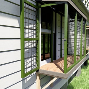 Windows Catio Plans Cat House Plans Windows Cat Kennel Plans Cat Patio image 2