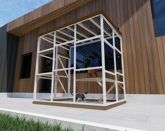 6x8 Catio Plan: DIY Outdoor Cat House (PDF Plan)