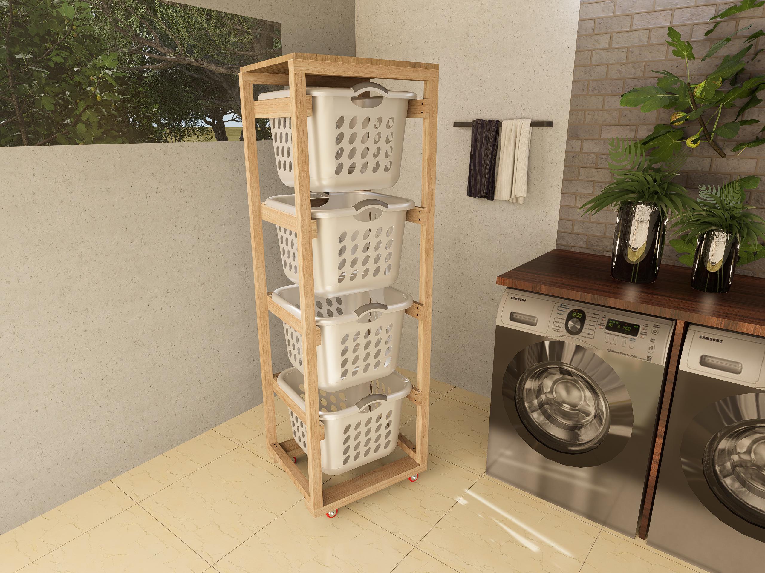 Laundry Basket Rack - DIY Plan 1.5 Bushel Laundry Holder Plan - Basket ... - Diy Scandinavian Hamper Plans