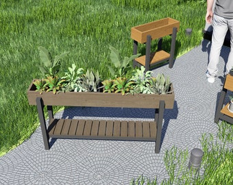 Raised Planter Stand Plans: DIY Garden Box (PDF Plans)