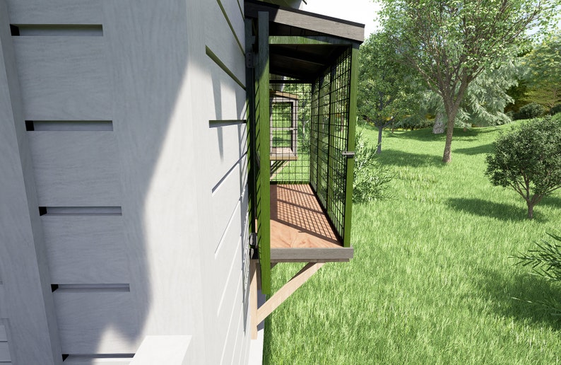 Windows Catio Plans Cat House Plans Windows Cat Kennel Plans Cat Patio image 9