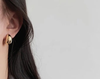 Boucles d'oreilles clip U sans douleur dorées