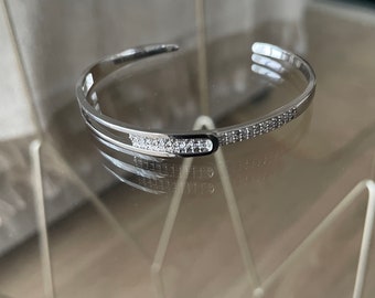 Silberarmband - kleines Steindetail