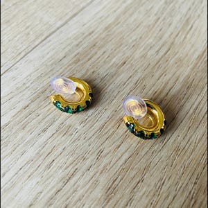 Gold U Clip Earrings Painless Small Hoops