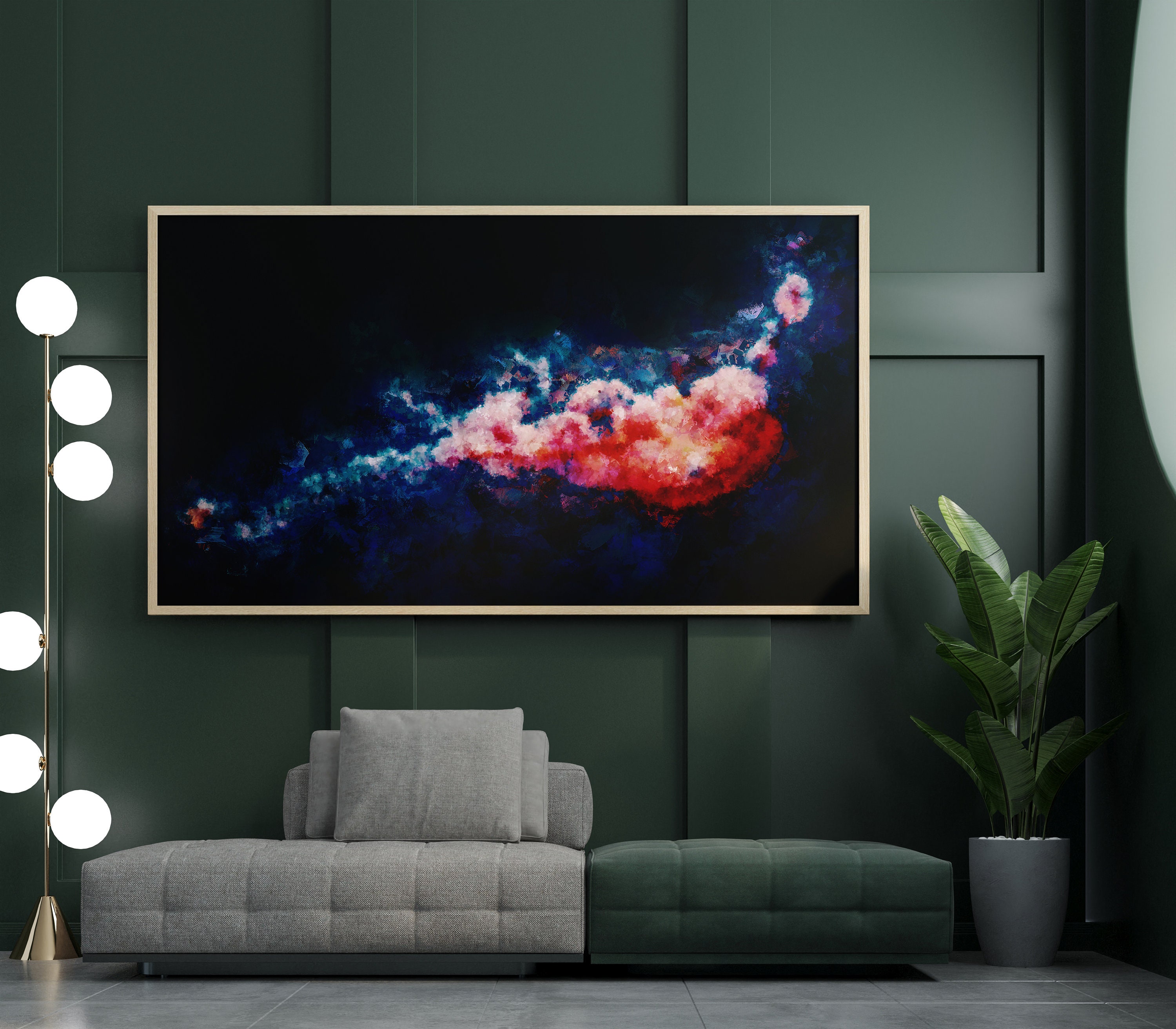 Colorful Printable Abstract Wall Art, Modern Home Art, Digital Painting ...