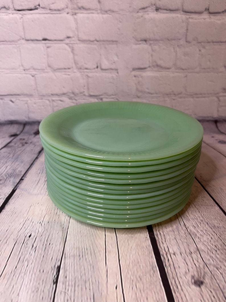 Vintage Fire King Jadeite Plates and Bowls Etsy
