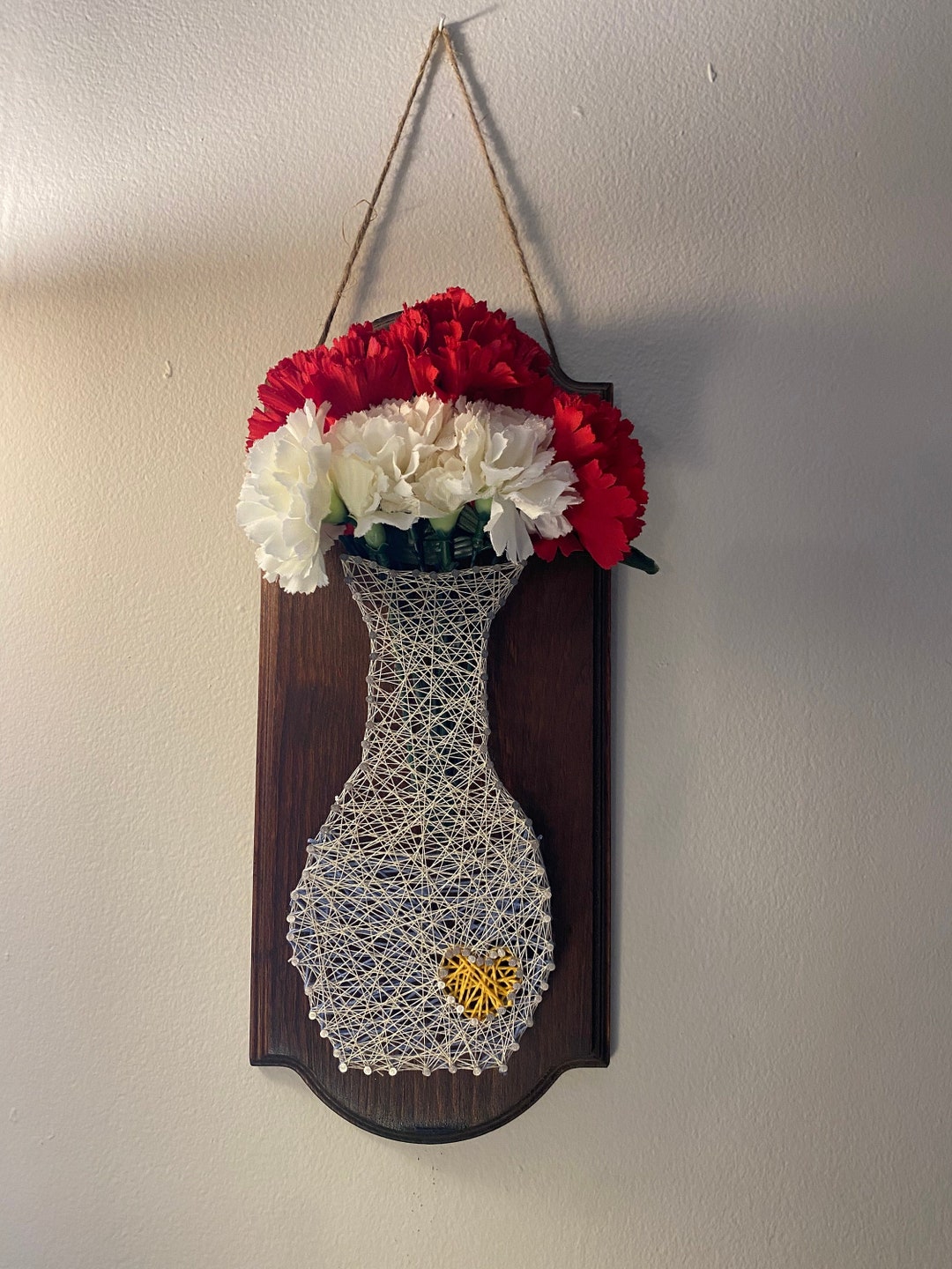 Handcrafted String Art Vase Etsy
