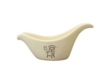 Gravy Boat Vintage Marcrest “Gay 90s” Pattern Stoneware 1950s MCM