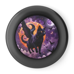 Cat-Themed Frisbee for Outdoor Fun, Halloween Frisbee, Pet Lover Gift, Unique Flying Disk, Frisbee for Kids and Adults