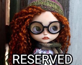 RESERVED!!!Custom Blythe TBL Doll Articulated Doll Collectible Doll Red Natural Hair, curly red haired doll