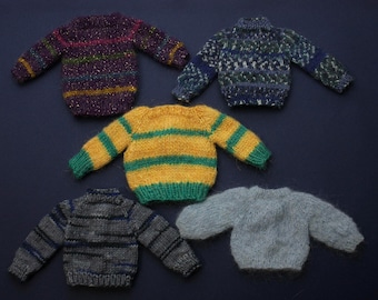 Knitted Sweater for 1/6 Blythe Obitsu Doll 30cm Doll Clothes Handmade Cute Sweater
