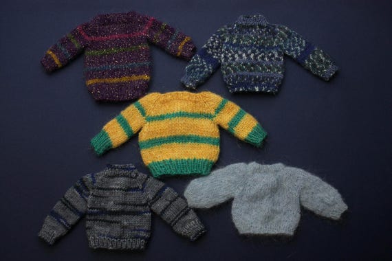 Knitted Sweater for 1/6 Blythe Obitsu Doll 30cm Doll Clothes Handmade Cute Sweater