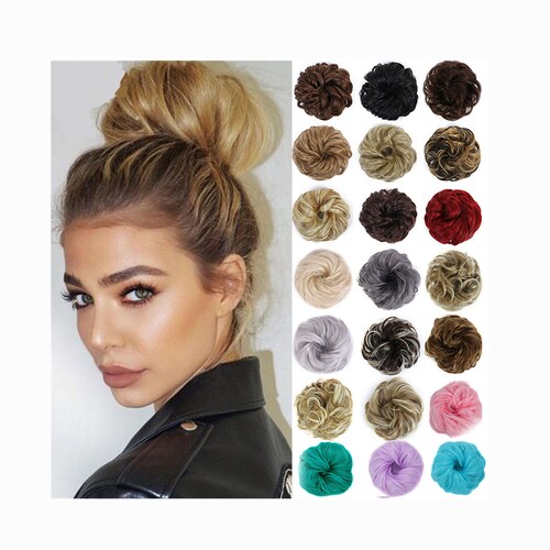 Messy Bun Hair Piece Hair Scrunchies Curly Ponytail Bun Wig Etsy