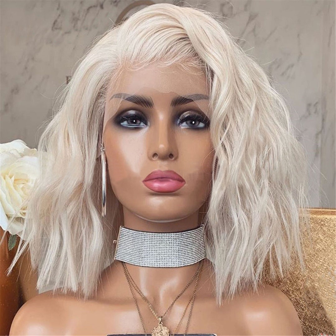 12'' Luxury Platinum Lace Front Wig Platinum Etsy