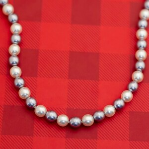 Vintage Victorian Multicolor Pearl Beaded Necklace 18 Inches - O19