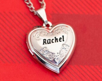 Vintage Rachel's zilveren medaillon ketting, 18 inch - O26