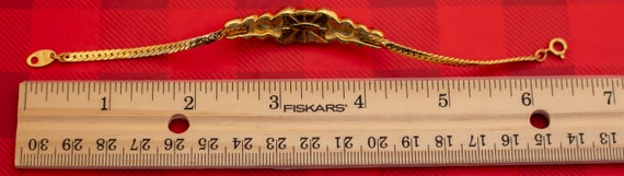 Vintage Victorian Pearl Gold Tone Chain Bracelet … - image 3