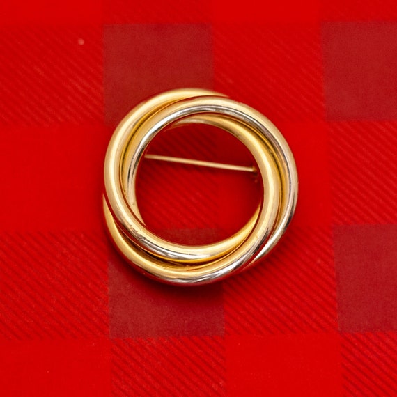 Vintage Gold Tone Serpent Spiral Ring Elegant Broo