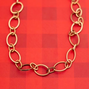 Vintage Boho Gold Tone Necklace by Avon 18 Inches - O16