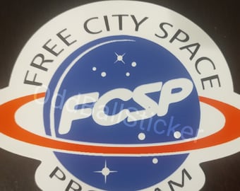 Free City Space Program Logo Sticker