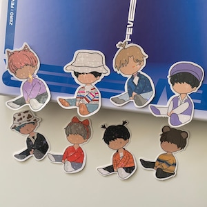 Sparkly Sitting Ateez Sticker Set