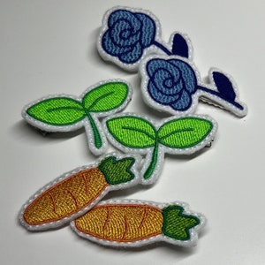 Lindas pinzas para el pelo de fieltro