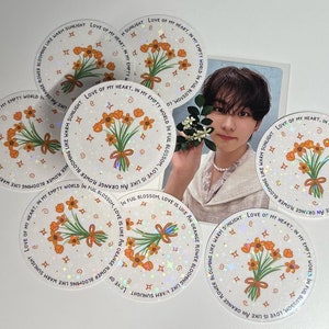 Enhypen Orange Flower Sticker