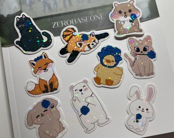 Zerobaseone ZBRose Sparkly Stickers