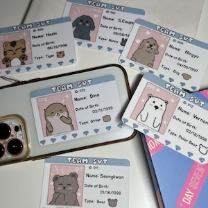 Dix-sept cartes d'identité Blushteen