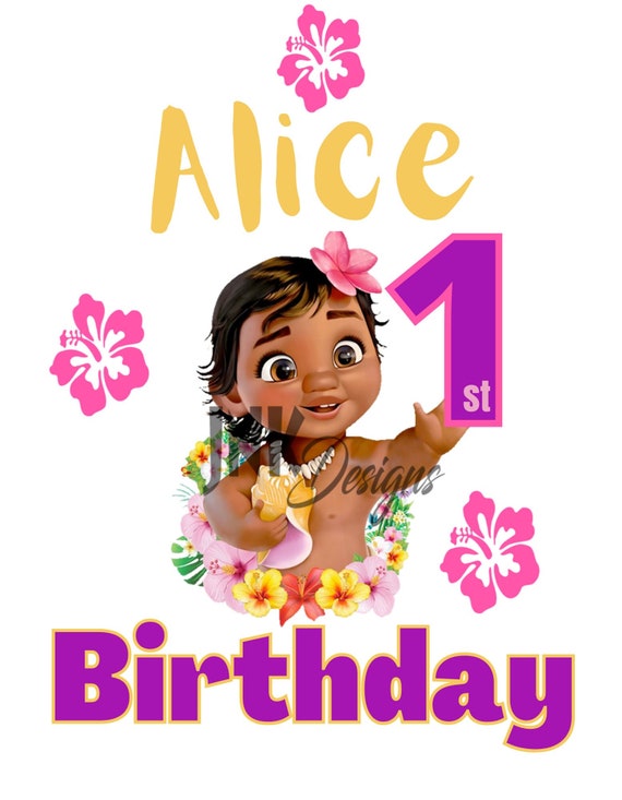 Moana 1st cheap birthday shirt