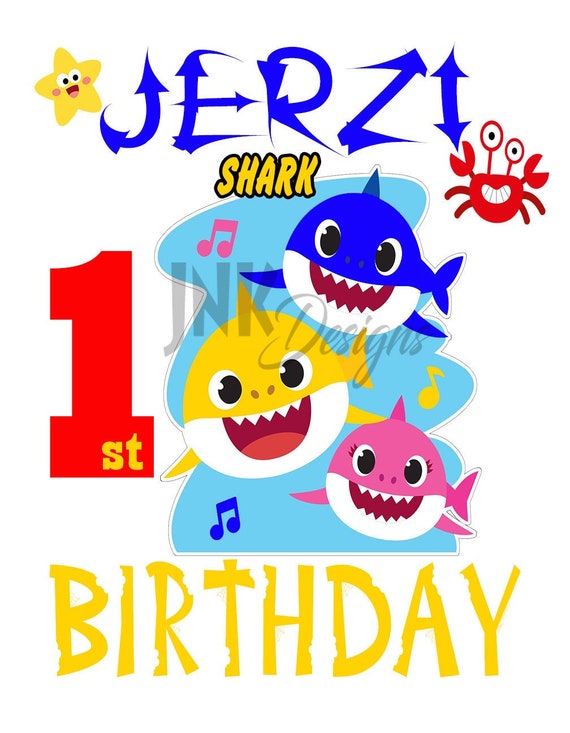 Baby Shark Birthday Baby Shark 1st Birthday Personalized - Etsy
