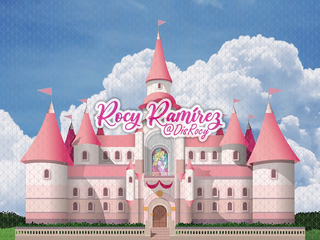 Princess Peach Castle/ High Resolution Etsy